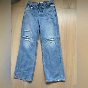 GRLFRIEND CITY DISTRESSED JEANS- SIZE 30- LOST PALMS COLORWAY